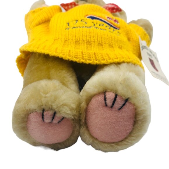 Channel Island Toys Teddy Bear Posable Plush Knit Sweater Yellow Sea Rescues - Picture 7 of 11